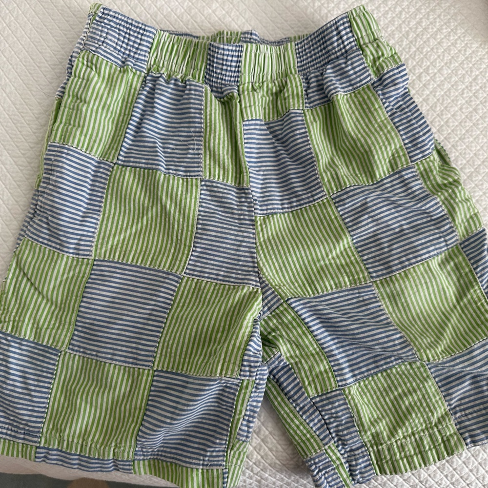 Kelly's Kids Green and Blue Striped Fabric